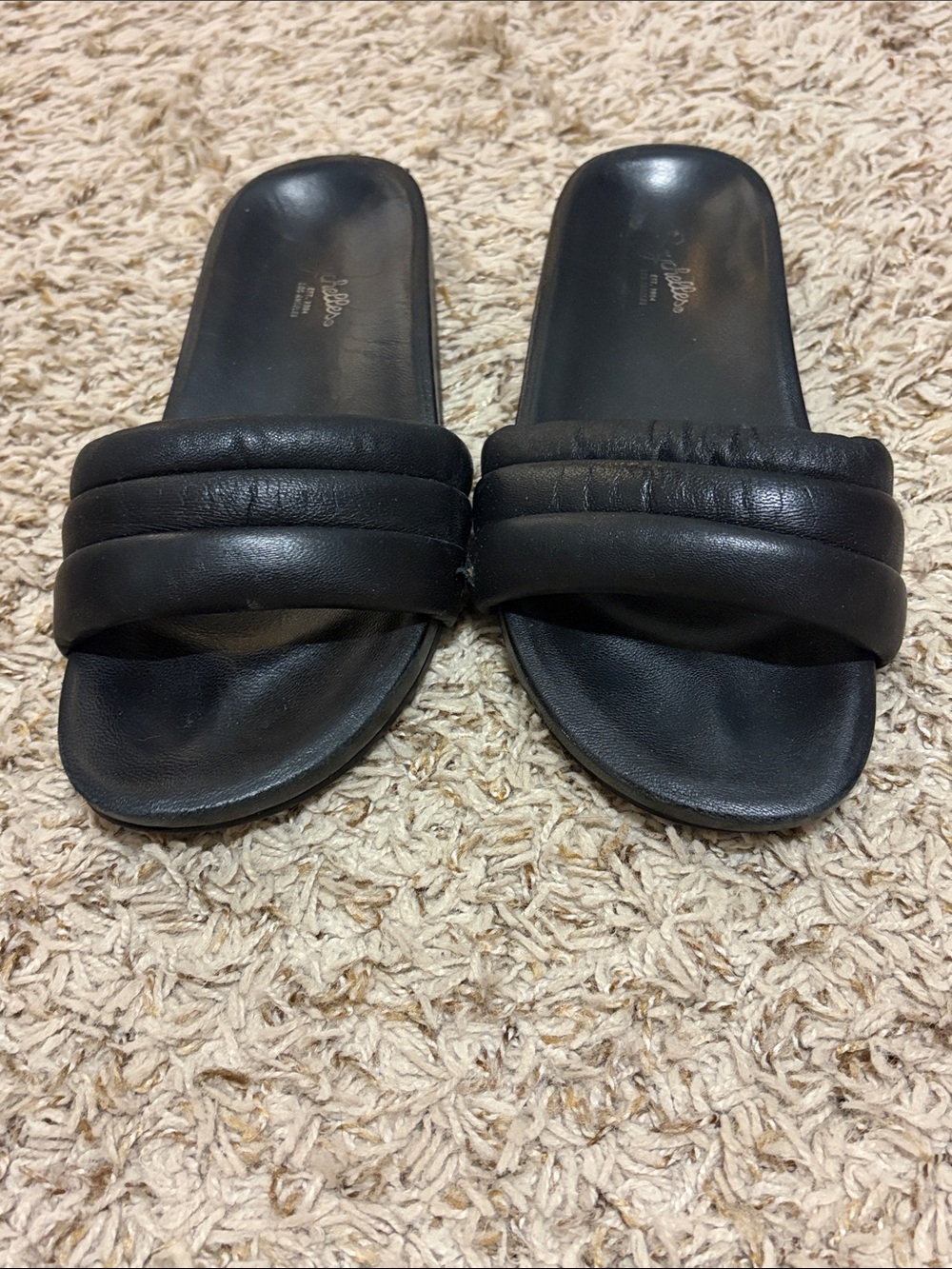 Seychelles Black Double-Pad Slide Sandals